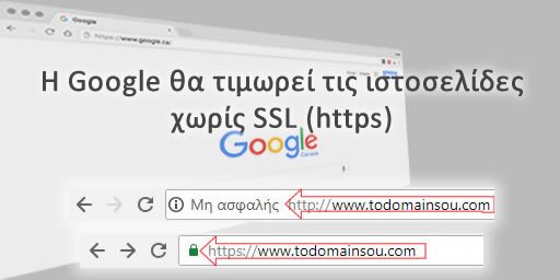 Η Google τιμωρεί τις ιστοσελίδες χωρίς SSL (https).